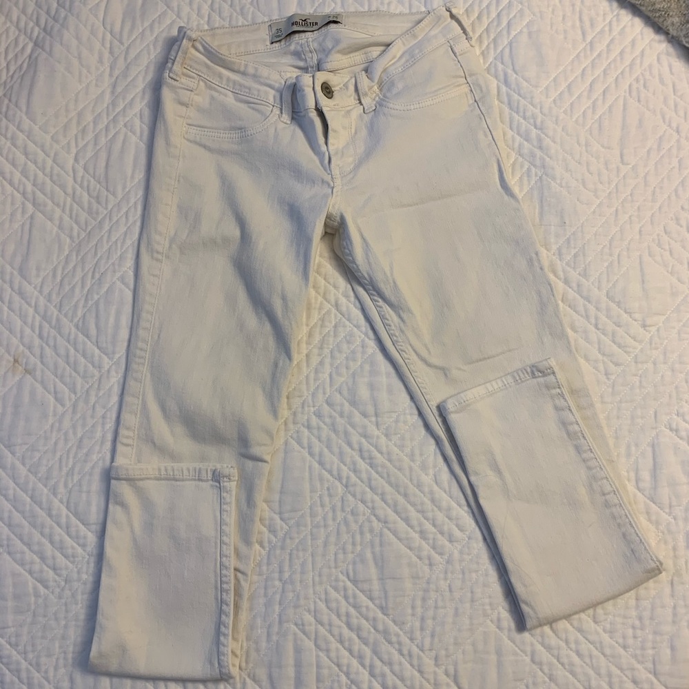 White Hollister Super  Skinny Jeans